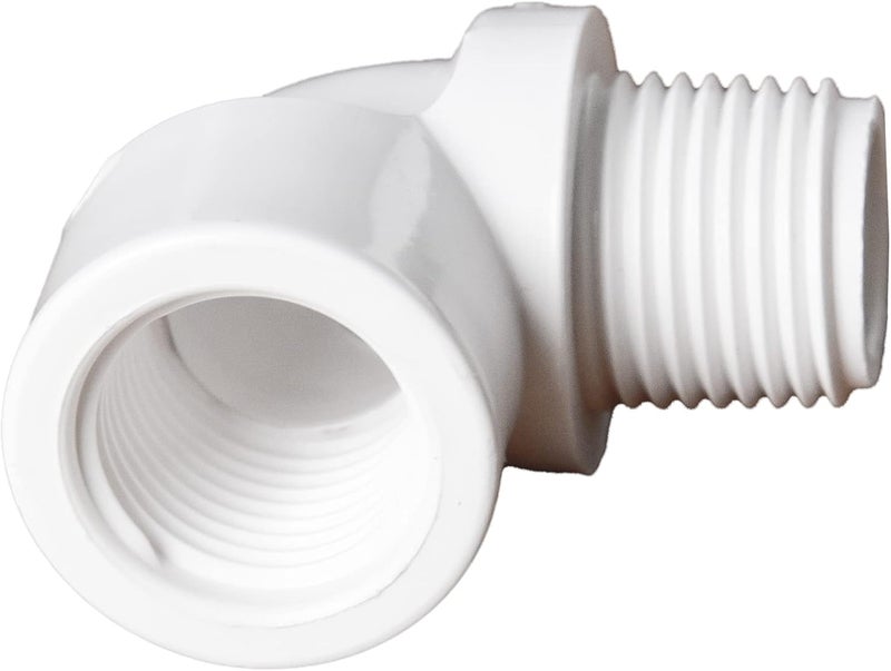 FangKingNo 10PCS 1/2" PVC Male to Female Thread 90° Street Elbow Coupling Adapter Connector (MIPT to FIPT) for PVC PIPE Pressure Fittings White 10-PACK (1/2 Inch) - Image 5